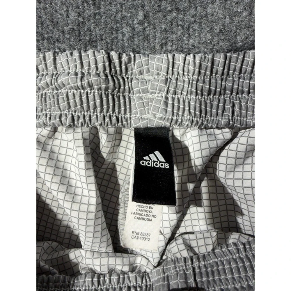 Adidas Mens Zip Off Convertible Track Pants Grey Grid Joggers S94795 Large